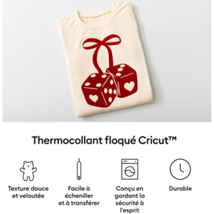 Accessoire CRICUT Flocked Iron On Black