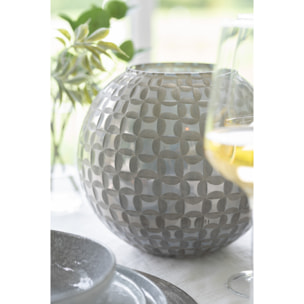 J-Line bougeoir Alara - verre - gris - large