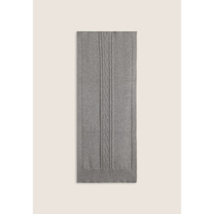 Sciarpa in maglia con treccia centrale decorativa