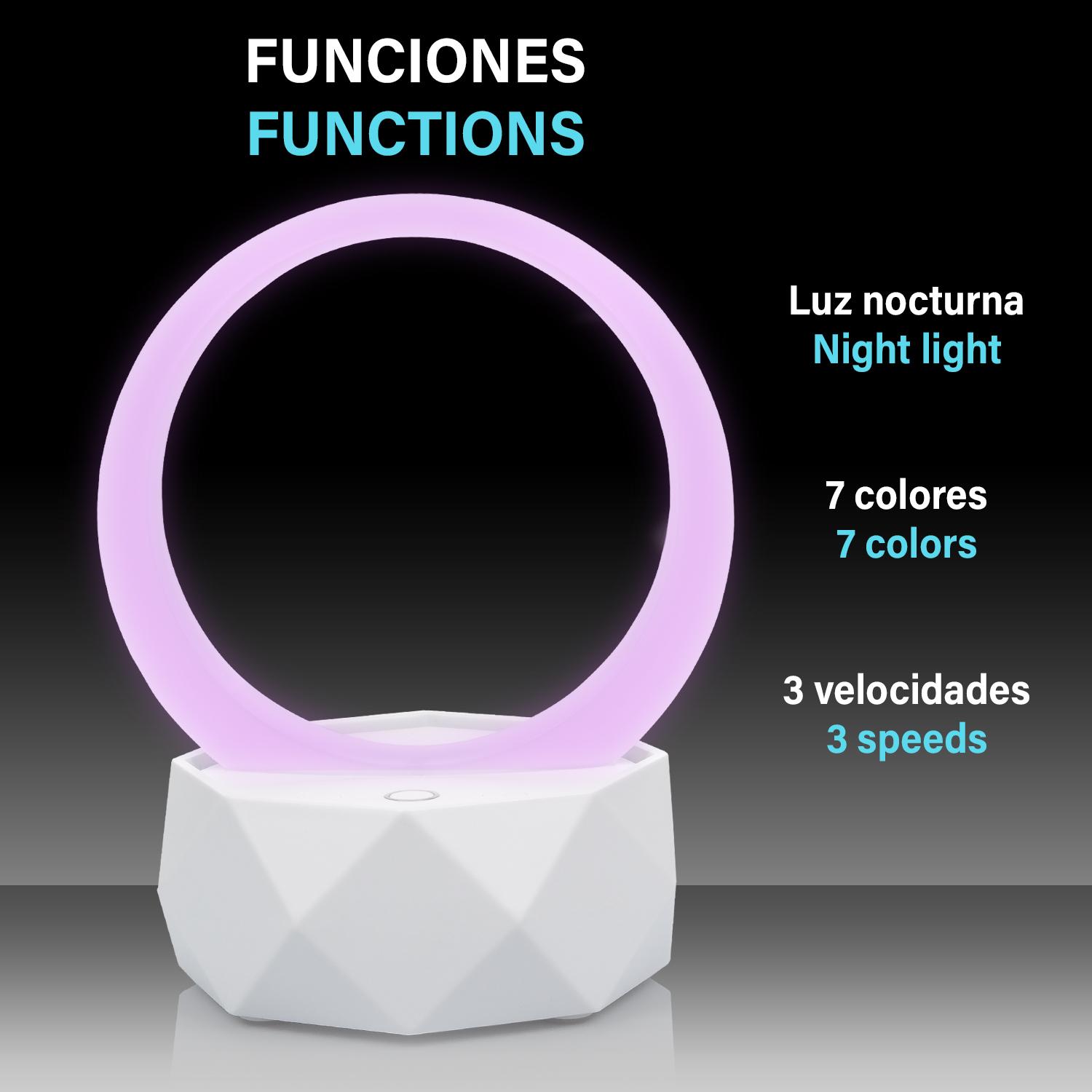 Altoparlante Y1 Bluetooth 5.0, con anello di luce ambientale a LED RGB.