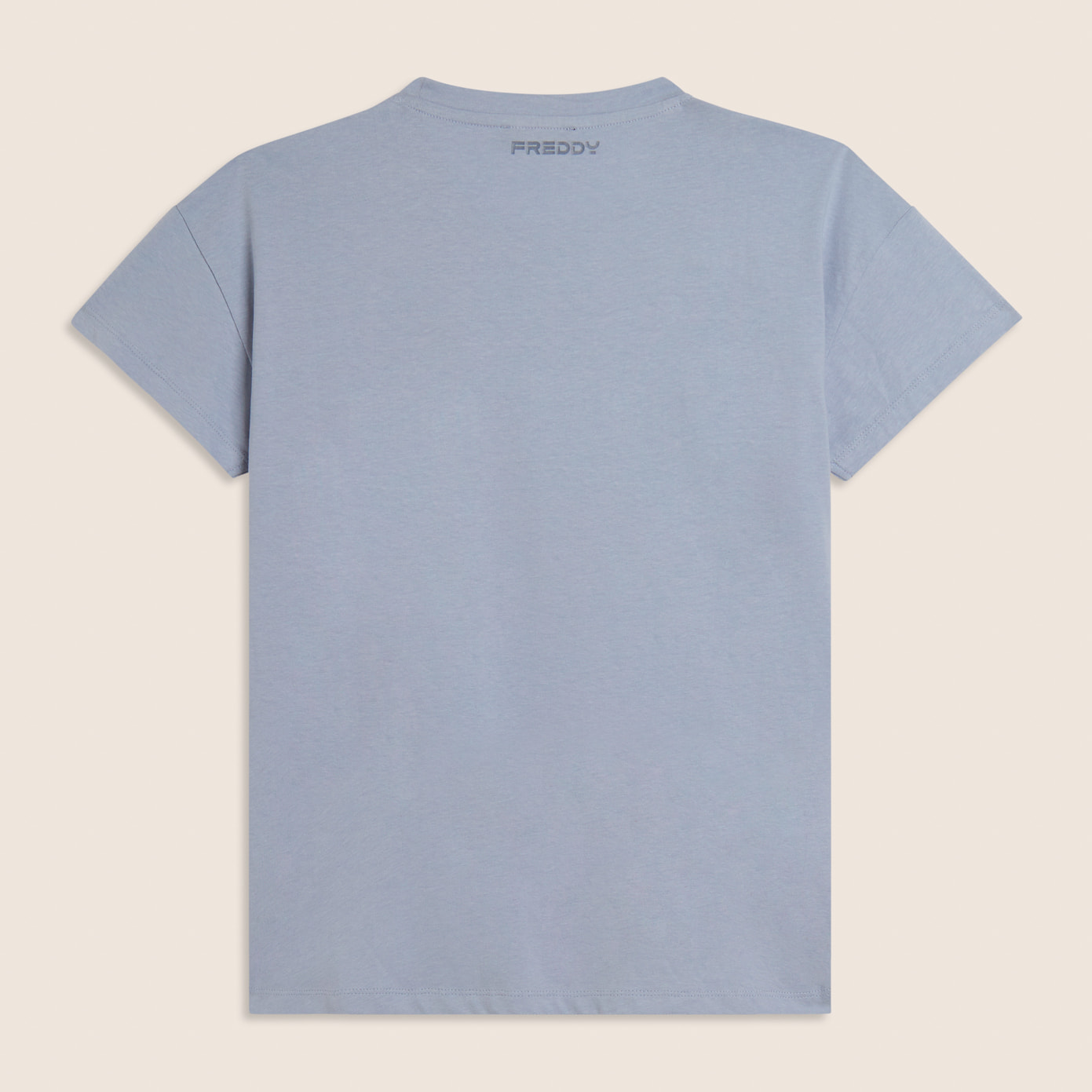 T-shirt con Maniche ad Aletta e Logo Ricamato