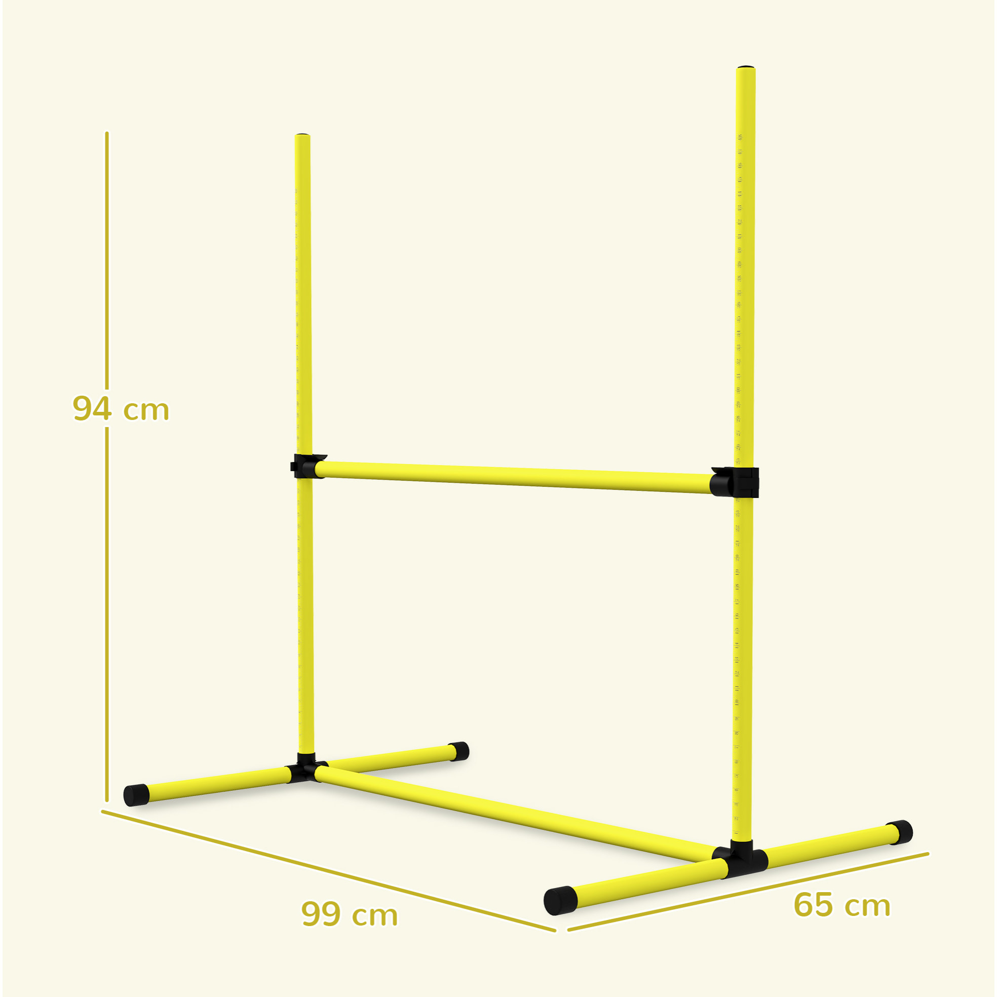 Agility sport pour chiens set de 4 obstacles professionnels avec système de maintien au sol sac transport fourni jaune noir