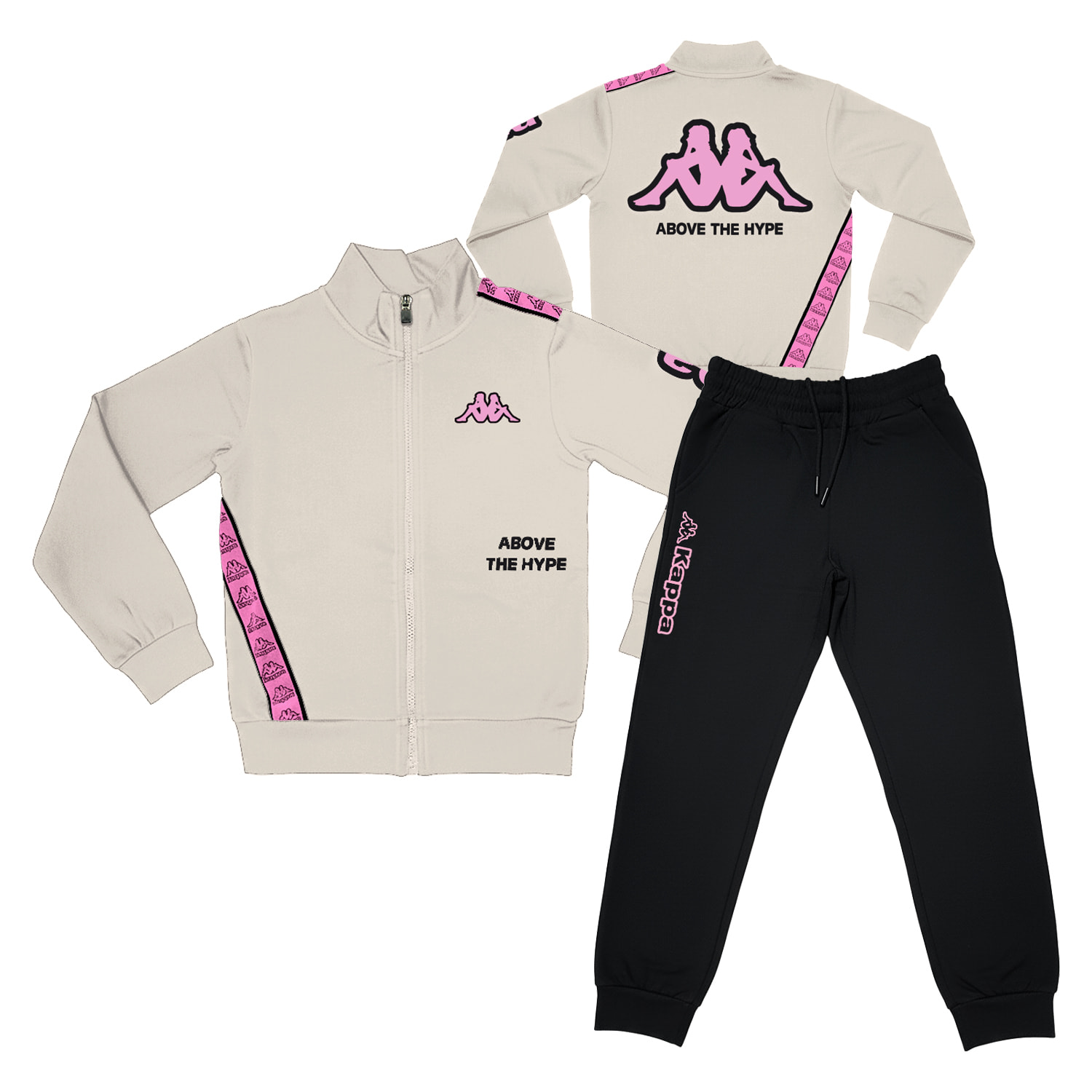 Tuta Bimba KAPPA 3 - 7 Anni Cotone Felpato