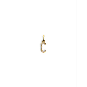 Charm Letter Spark Argent Plaqué Or