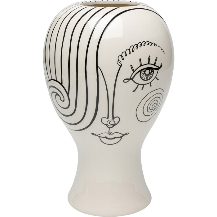 Vase Favola femme blanc et noir Kare Design