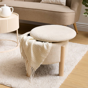 Tabouret Coffre Elki Blanc 45,5x37x45,5cm
