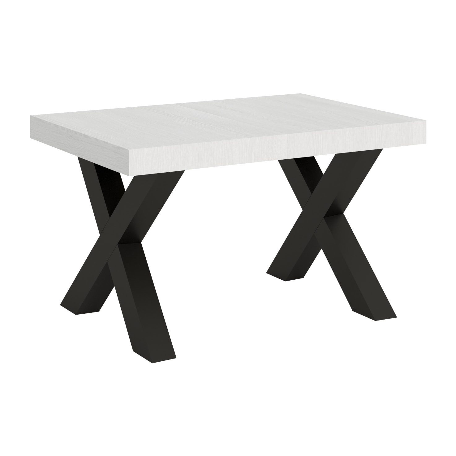 Table extensible 90x130/234 cm Traffic Frêne Blanc cadre Anthracite