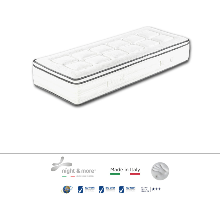 Combinazione: Materasso "Volare" 2cm memory foam H25 cm 80x200 con guanciale Aloe vera