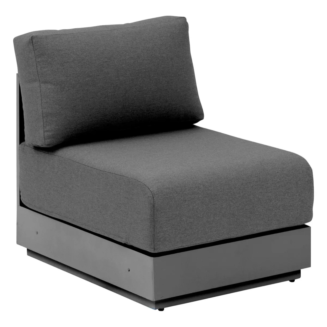 Chauffeuse de jardin "Allure" graphite en aluminium traité époxy