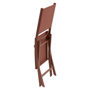 Lot de 4 Chaises de jardin Essentia pliables acajou