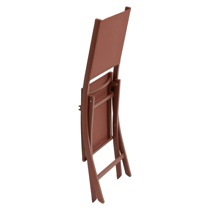 Lot de 4 Chaises de jardin Essentia pliables acajou