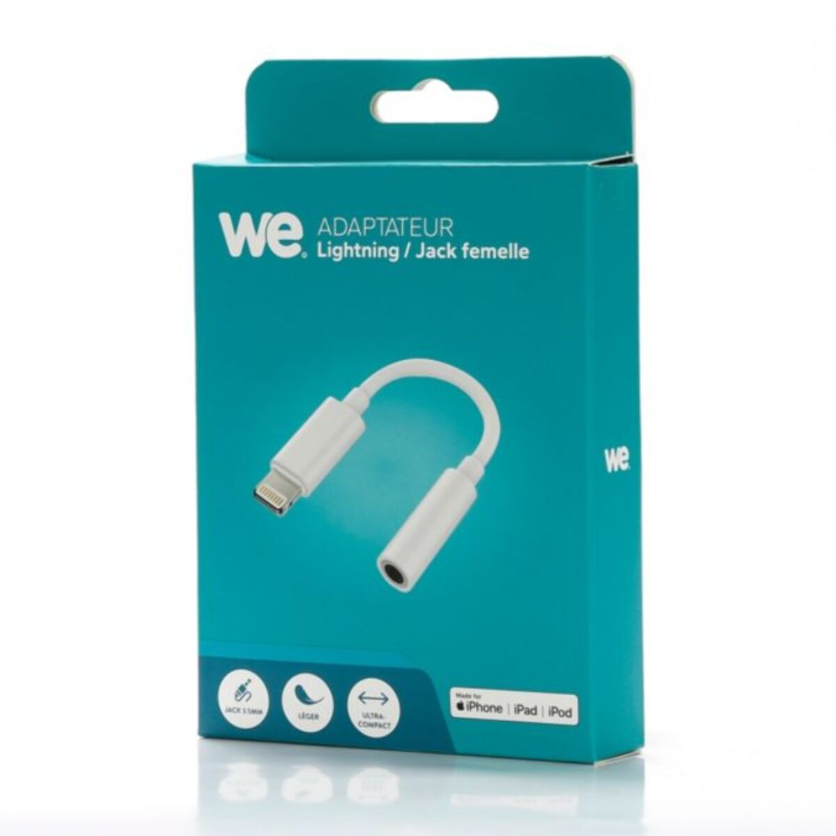 Adaptateur Jack WE Lightning male vers jack 3.5 femelle