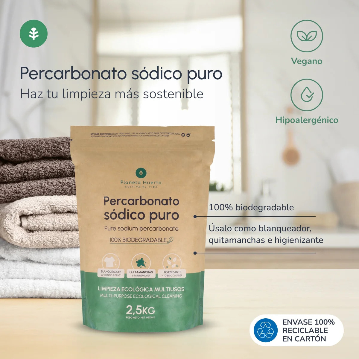 Pack limpieza hogar Zero Waste XL Planeta Huerto 2,5 Kg