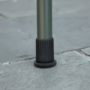 Barbacoa de Carbón Barbacoa Portátil 94x39x70 cm con 2 Parrillas de Acero Inoxidable y 2 Especieros para Acampar Picnic Camping Jardín Verde Oliva