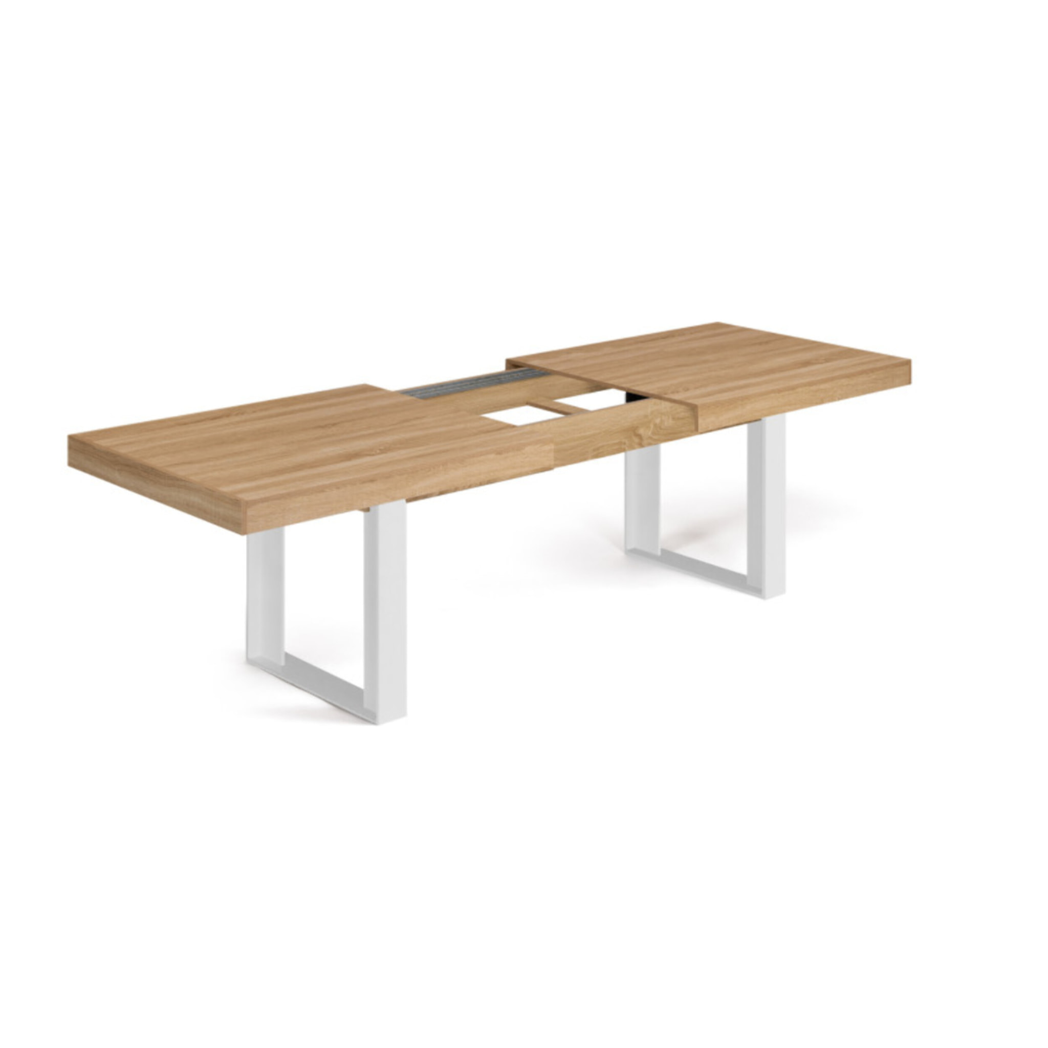 Table repas extensible Brixton - Bois - Blanc