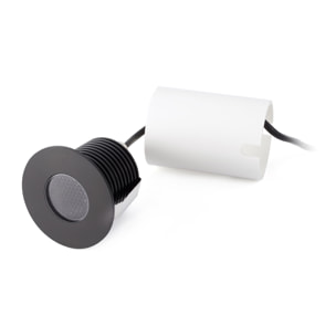 GRUND 37 Empotrable negro inox 2W