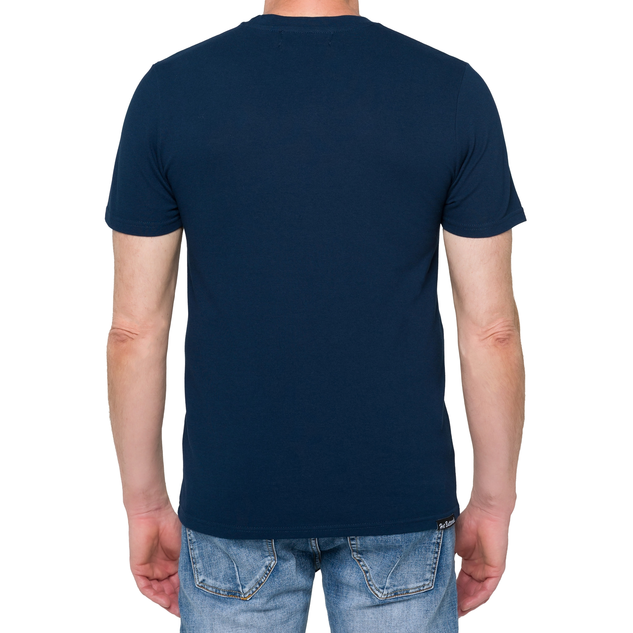 Camiseta PANGAI en algodón piqué azul marino