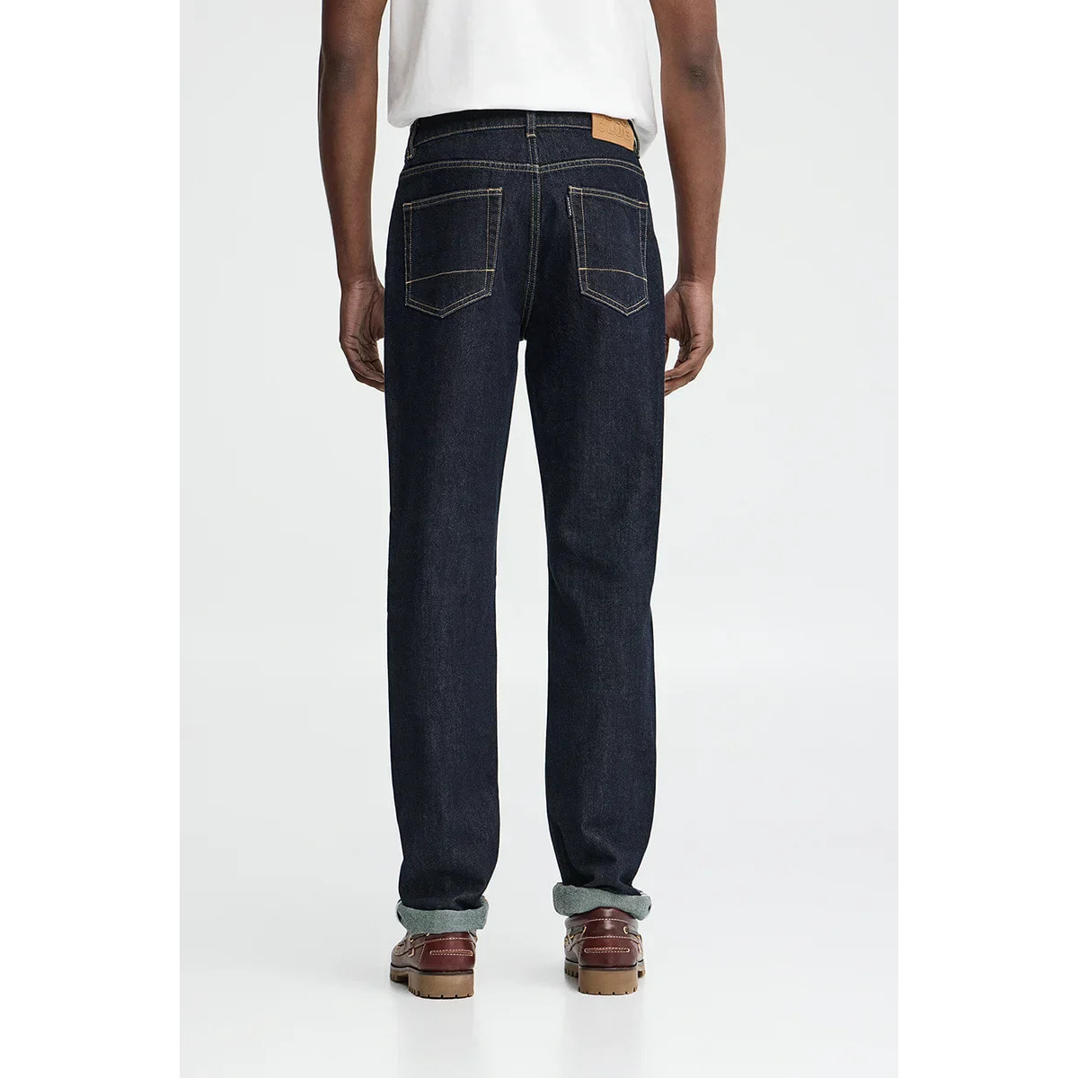 Jeans in denim blu medio regular fit con logo Polo Club