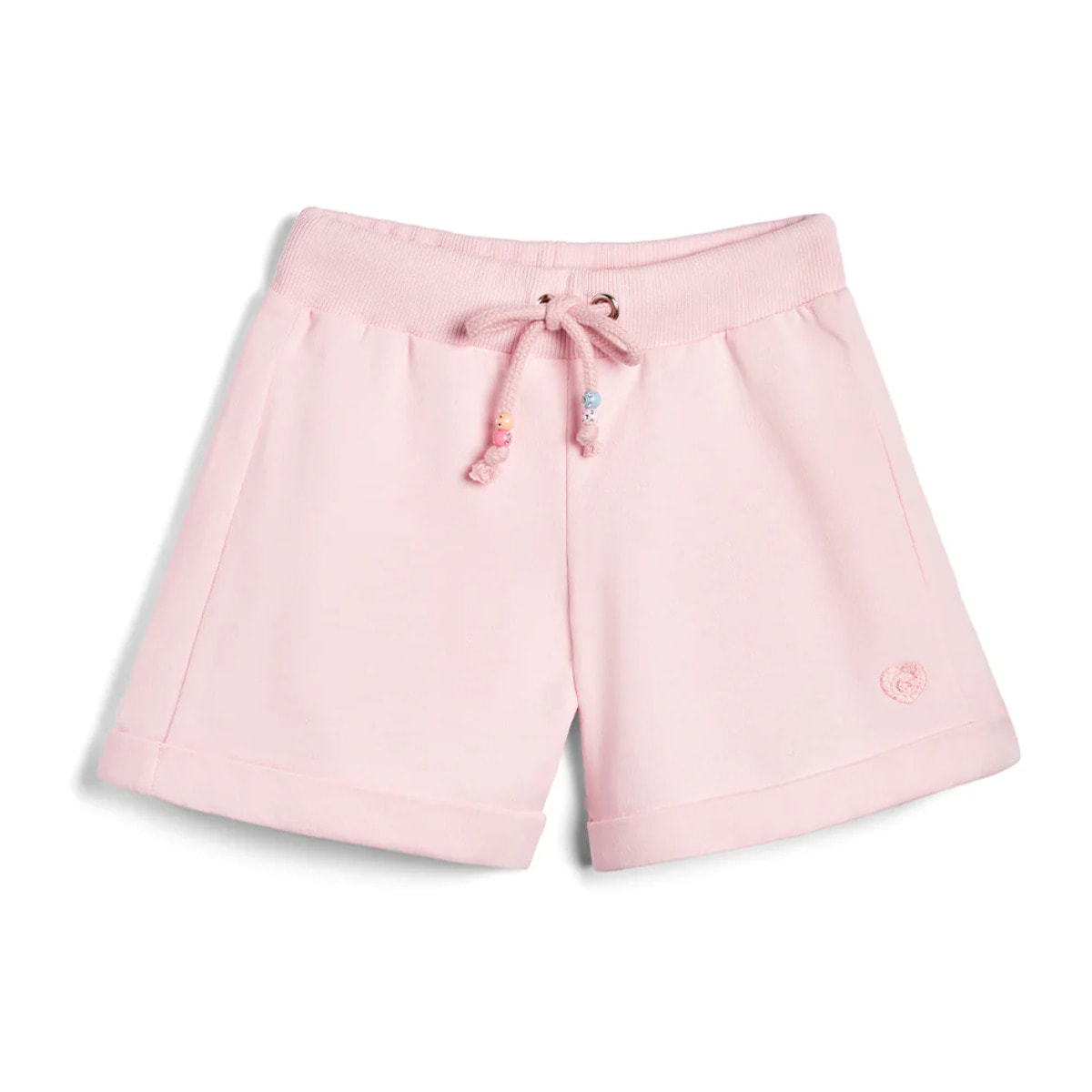 Shorts de Niña de Algodón Cintura Elástica en Rosa