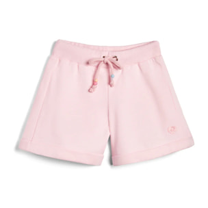 Shorts de Niña de Algodón Cintura Elástica en Rosa