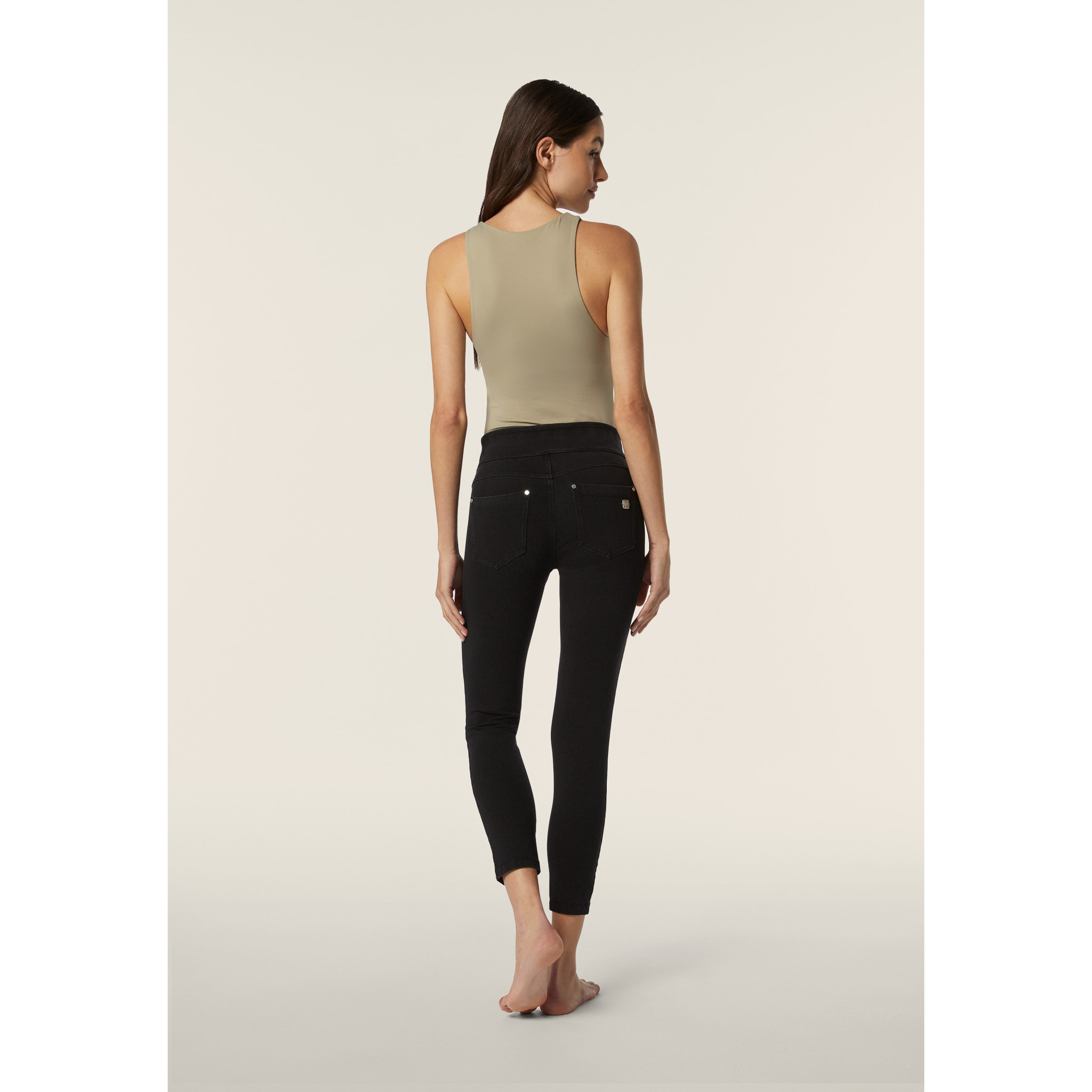 Leggings N.O.W.® superskinny vita media in jersey denim