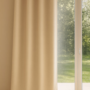 Rideau Polyester Occultant Uni Ivoire