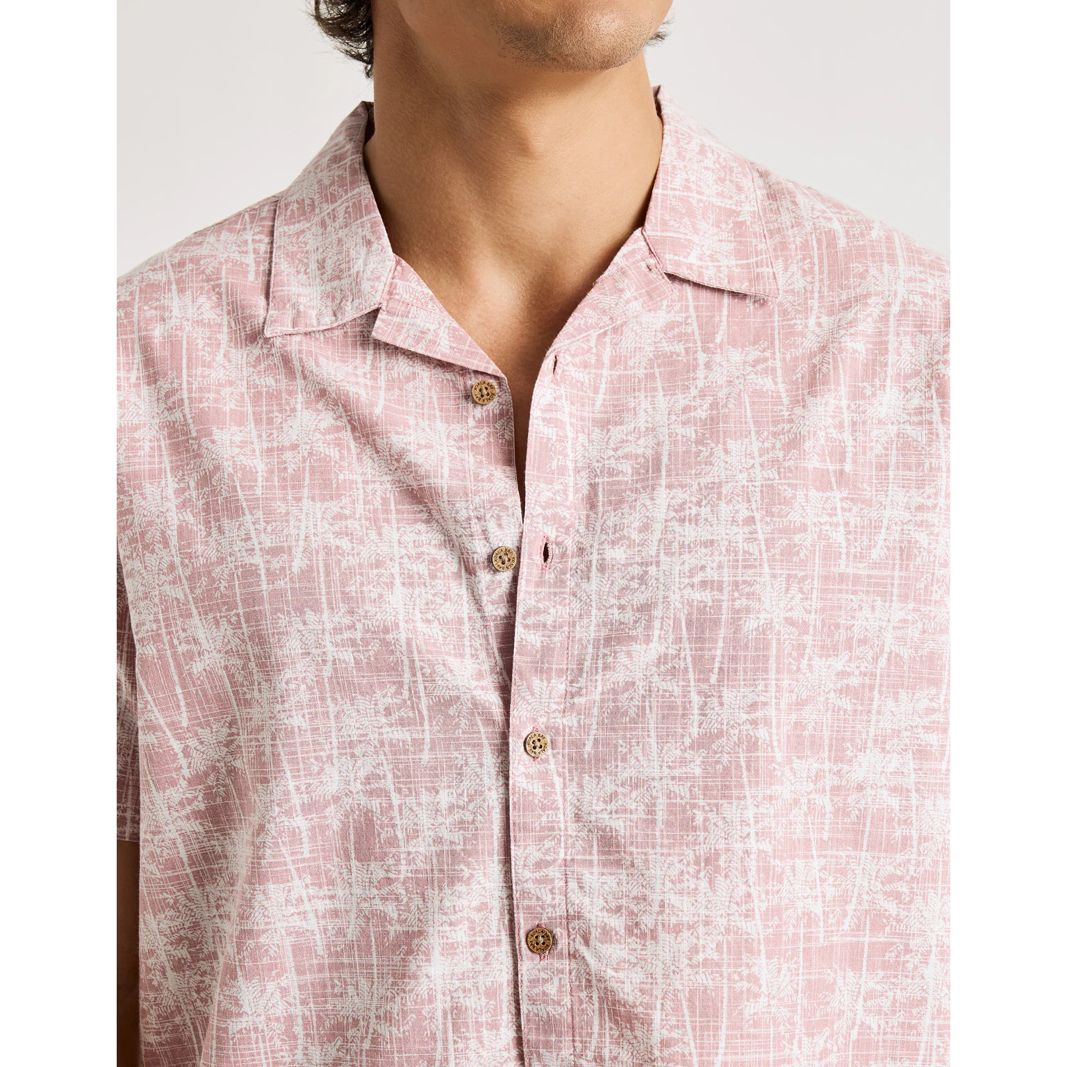 Camisa Manga Corta Rosa - Ruzz