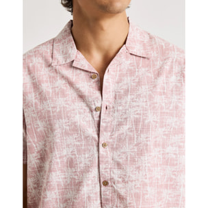 Camisa Manga Corta Rosa - Ruzz