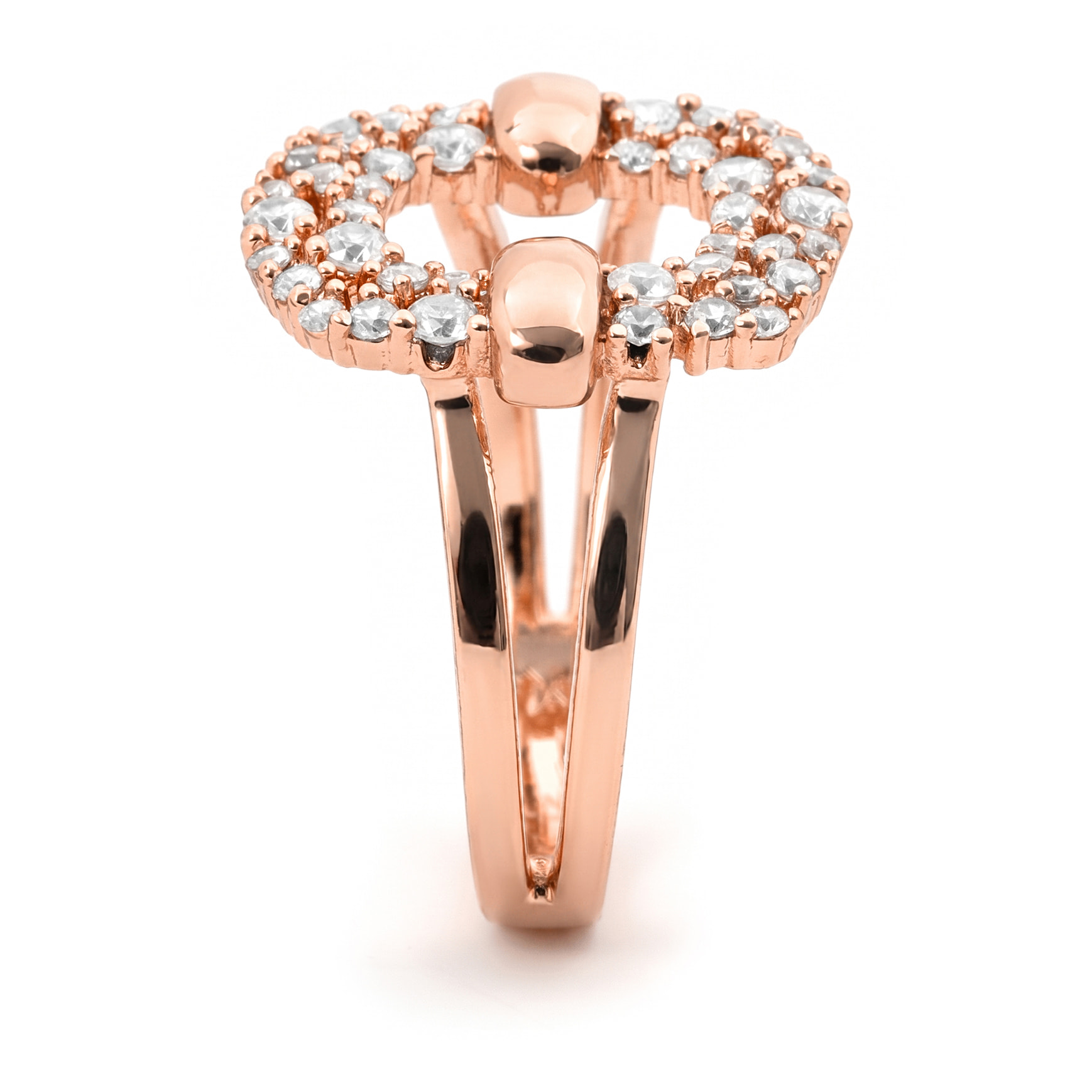 Anillo Polzal acabado oro rosa 18k
