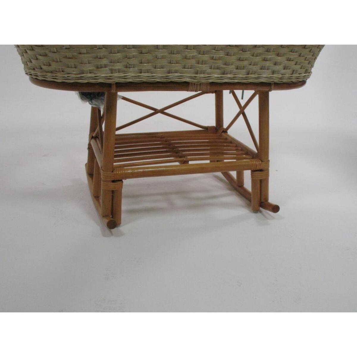 Culla "Morgana" naturalemiele cm100x58 con dondolo e ruote