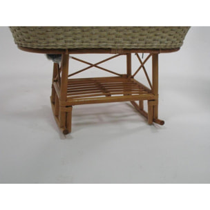 Culla "Morgana" naturalemiele cm100x58 con dondolo e ruote