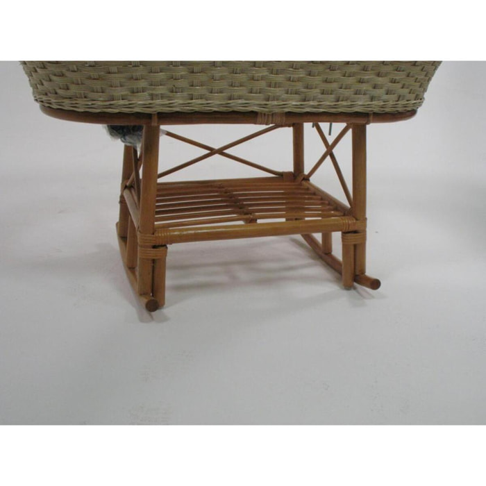 Culla "Morgana" naturalemiele cm100x58 con dondolo e ruote