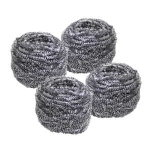 Lot de 4 éponges inox à récurer Fackelmann Tecno