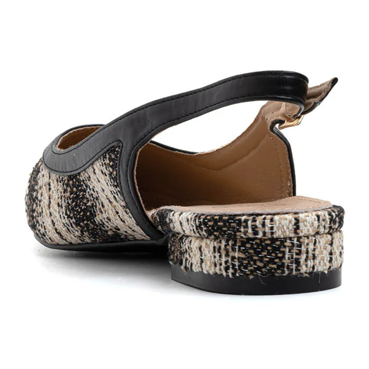Slingback tonal texture - NERO