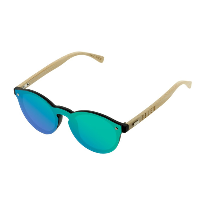 Gafas de Sol Feler B319M-1 - GREEN de Madera Unisex 45 mm