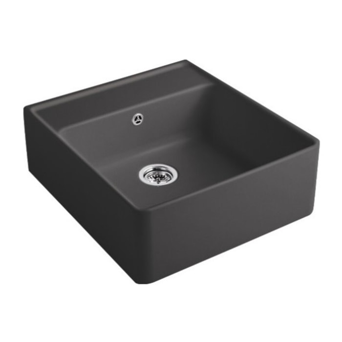 Evier timbre office Tradition Graphite CeramicPlus avec vidage automatique