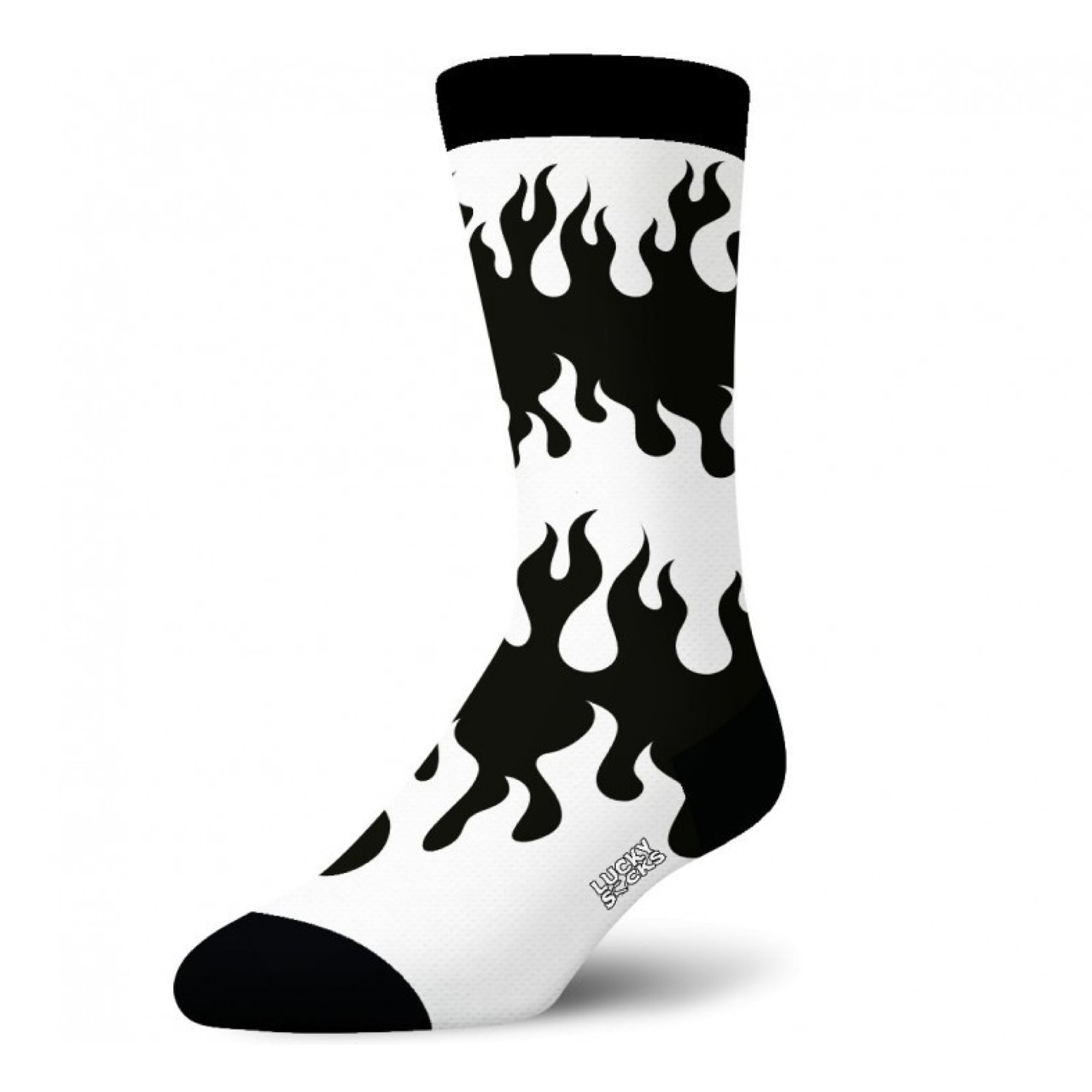 Par de calcetines largos lucky socks diseño fuego