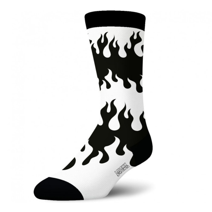 Par de calcetines largos lucky socks diseño fuego
