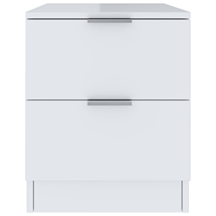 Comodino Con 2 Cassetti Per Camera Da Letto Cameretta Ragazzi Studio Ingresso Comò Settimino Zona Notte 38 x 33,5 x 45 cm Cm Colore Bianco