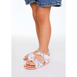 Sandalias Abiertas de Niña Con Estampado Unicornio