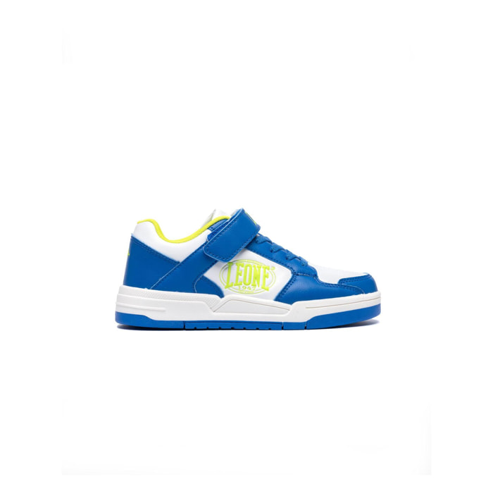 Sneakers da bambino con strap e lacci Leone 1947