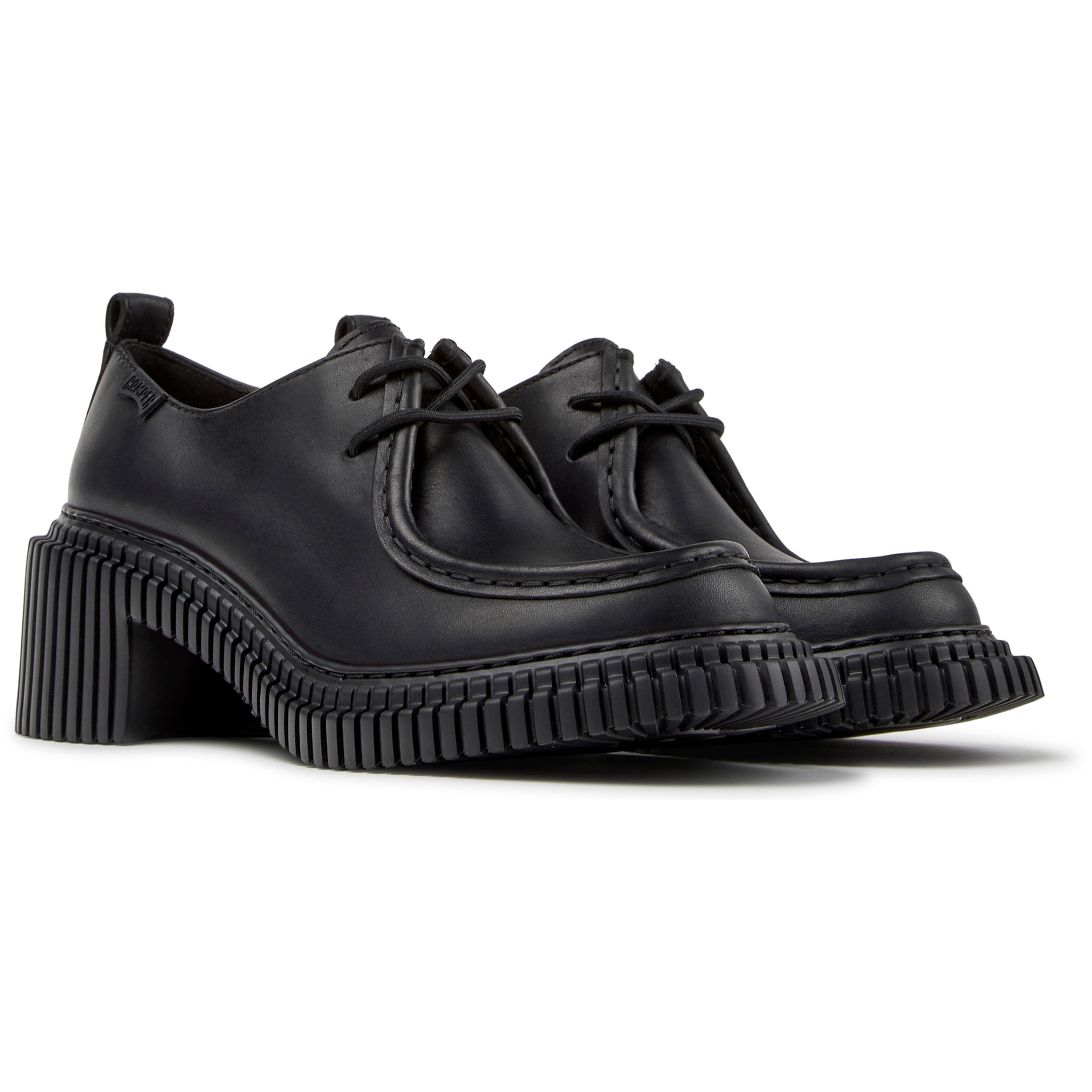 Zapatos de cordones - CAMPER Pix London - Negro - Piel lisa