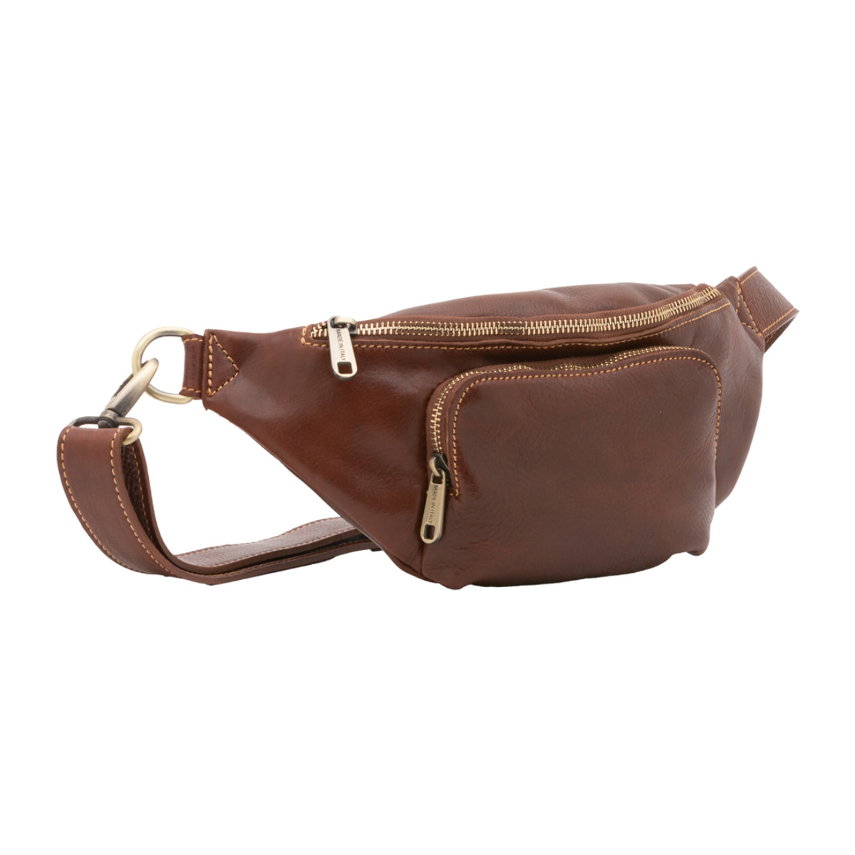 Marsupio  da uomo In Vera pelle Made in Italy 30x15x8,5 cm