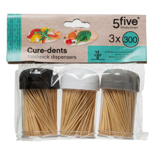 Lot de 3 pots cure dents