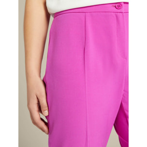 Elena Mirò - Pantaloni dritti in twill stretch - Fucsia