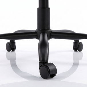 Yūto - Sedia Da Ufficio Ergonomica 50x131x47 cm Poltrona Direzionale Comoda con Ruote Girevoli in Similpelle Nera