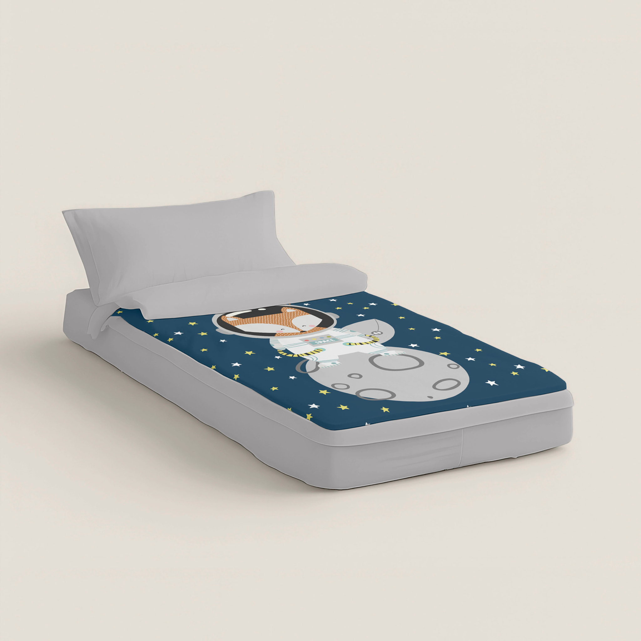 Cool Kids - Saco Nórdico Estampado - Infantil - Con cremallera - Incluye 1 Funda de Almohada - 100% Algodón - Neil