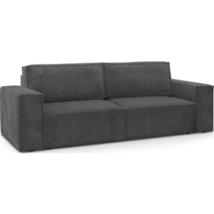 Canapé convertible 3 places en velours côtelé - HARPER