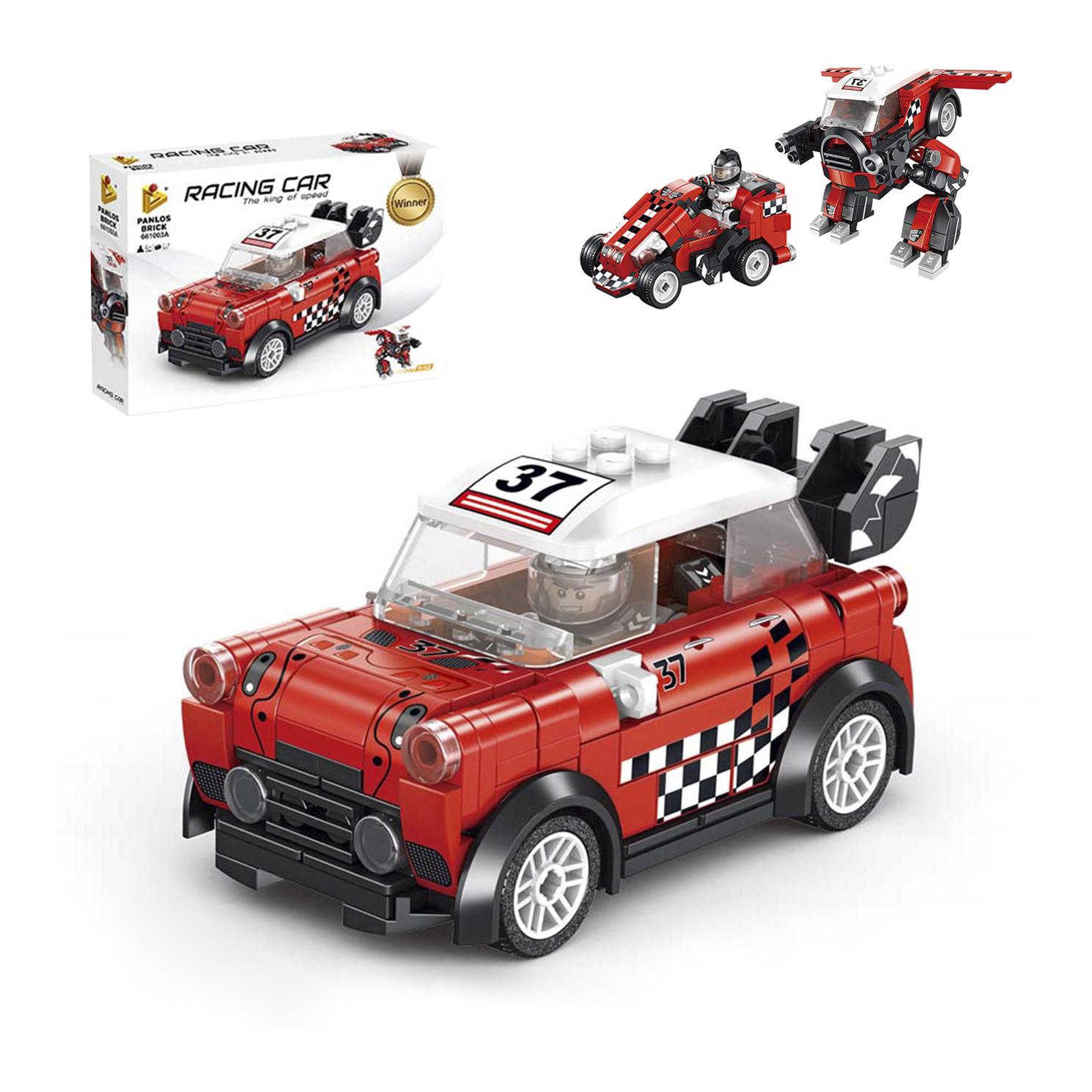 Coche de carreras Minicoop convertible 3 formas (robot+2 vehiculos) 214 piezas