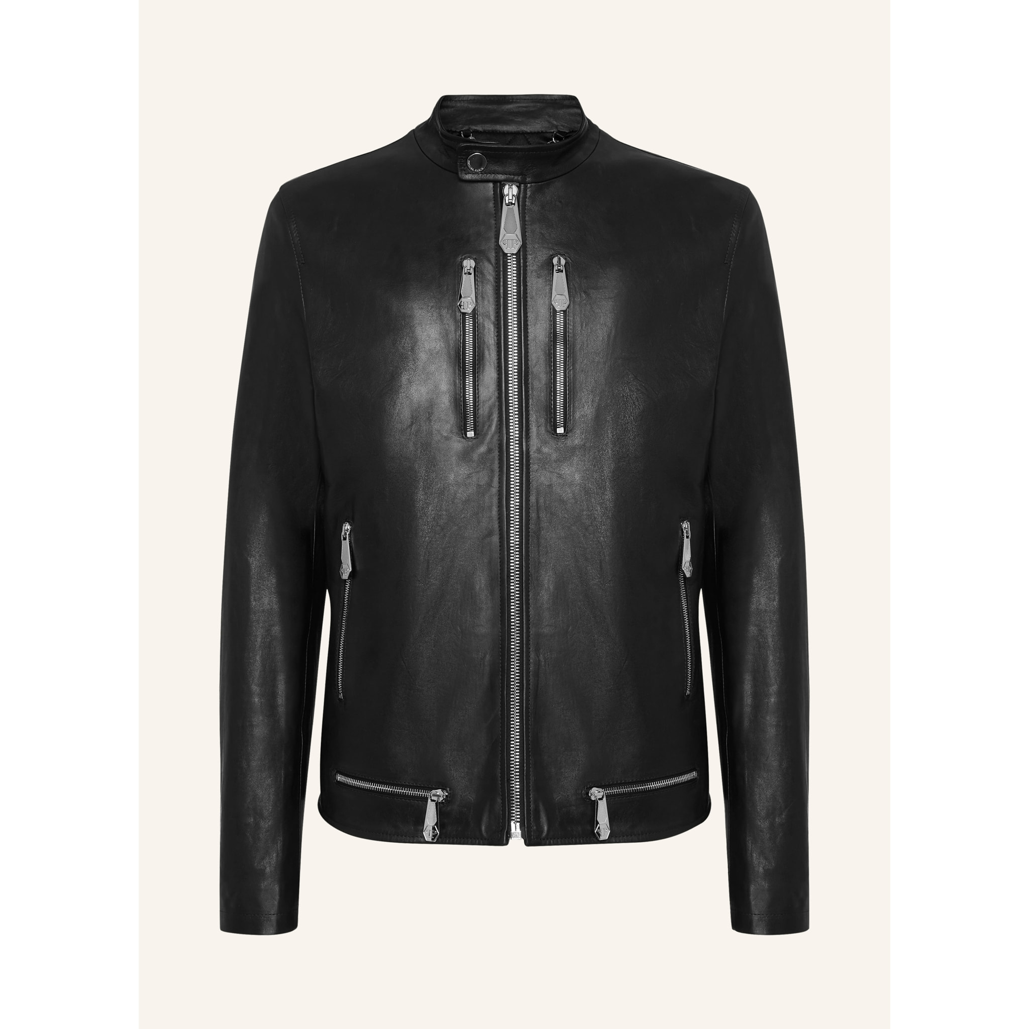 PHILIPP PLEIN Leather Moto Jacket